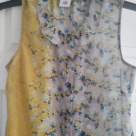 Sleeveless Button Down Blouse - Picture 2 of 4